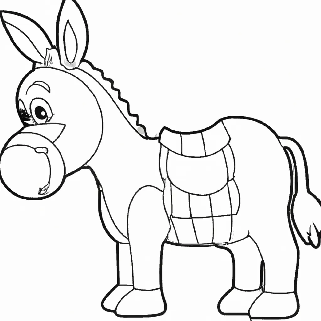 Desenho para pintar desenhos burro