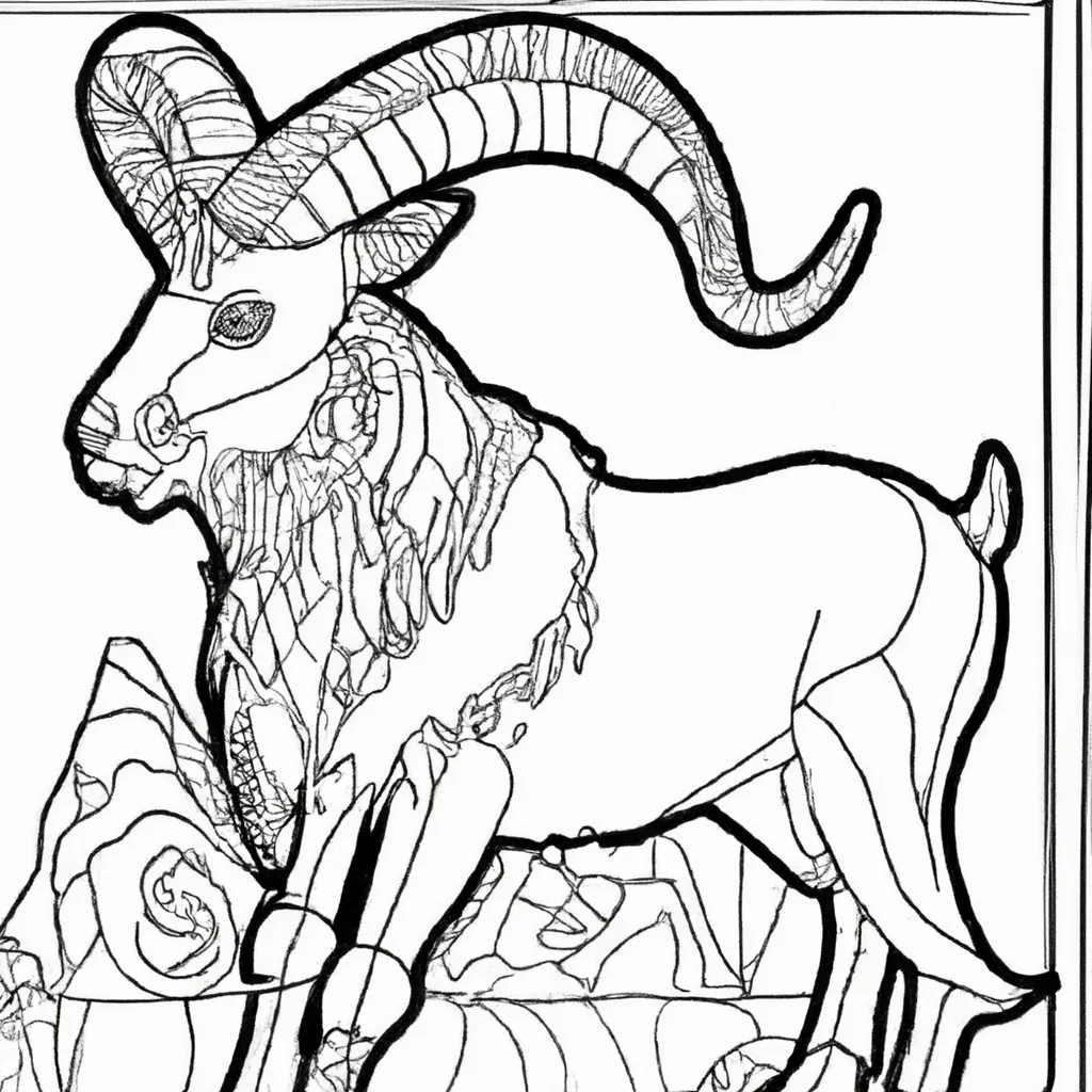 Descubra a Alegria de Colorir! Desenho de Cabra para Crianças. Desenho para pintar desenhos cabra