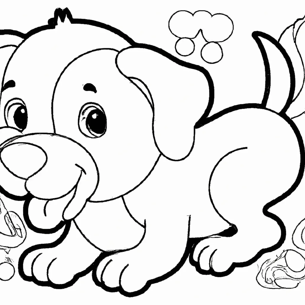 Desenho para pintar desenhos cachorro 2