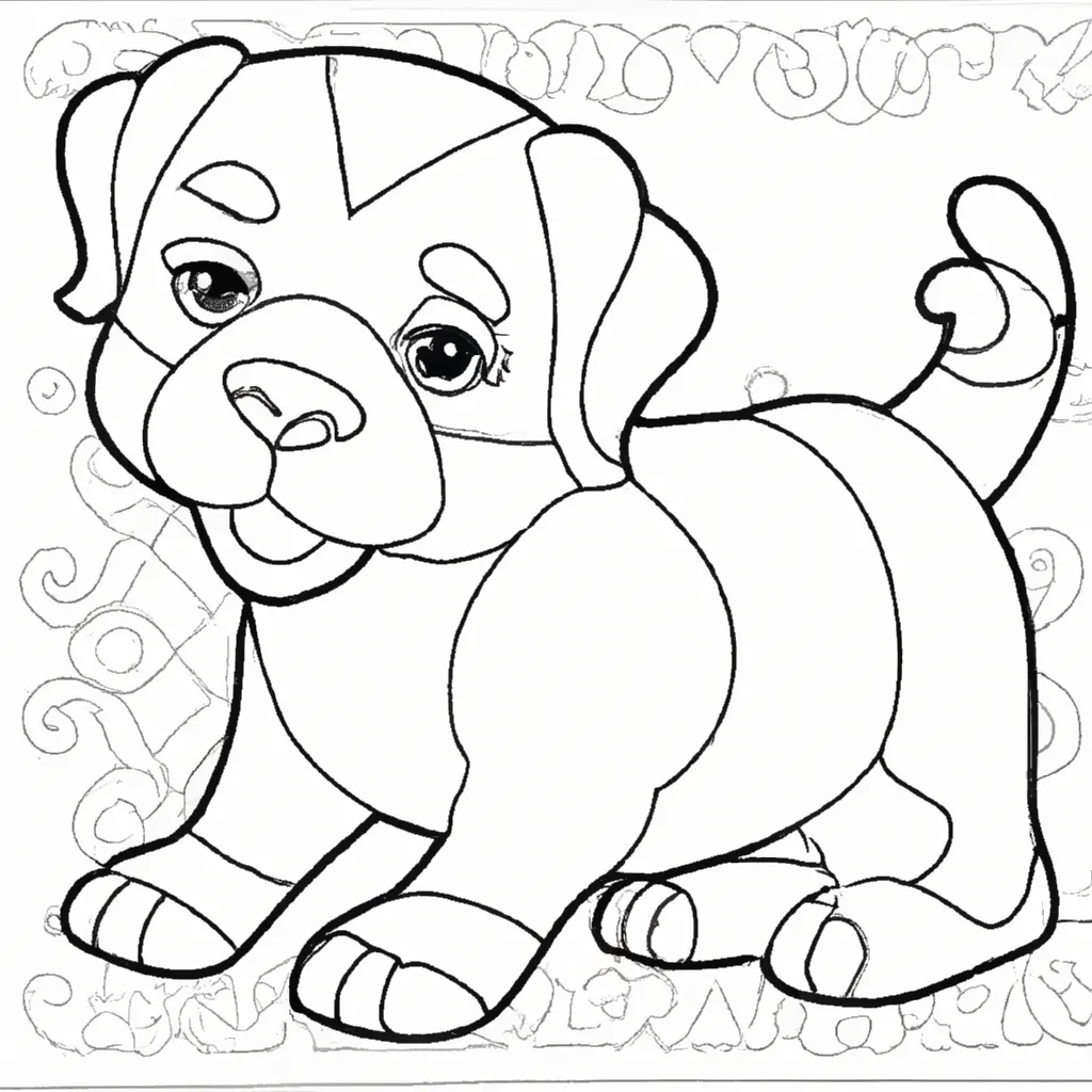 Desenho para pintar desenhos cachorro