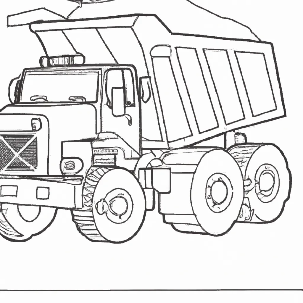 Desenho para pintar desenhos caminhao