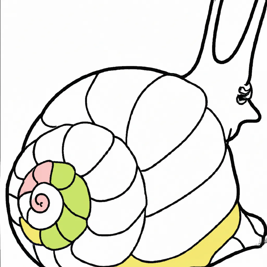 Desenho para pintar desenhos caracol