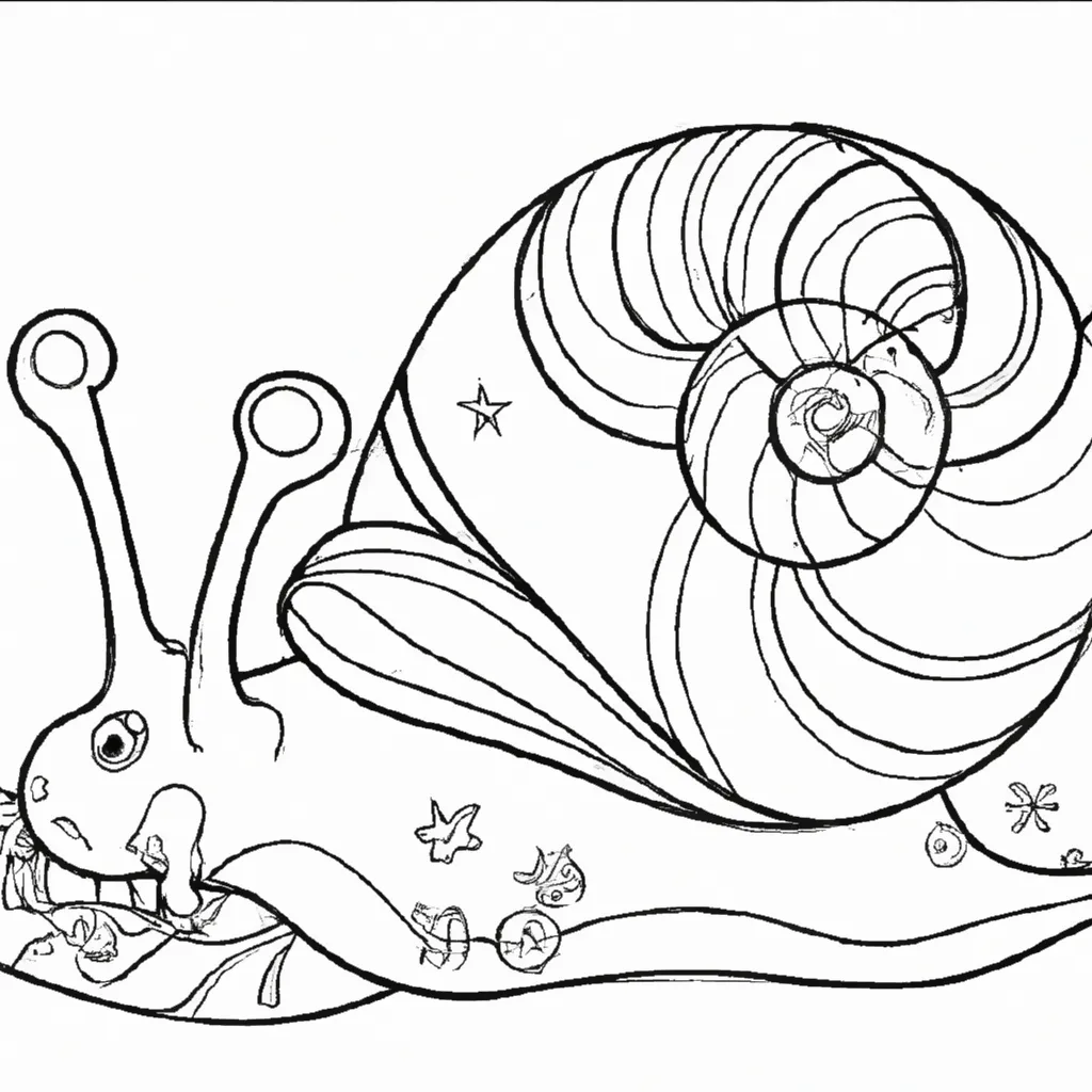 Desenho para pintar desenhos caramujo artisticos fofos