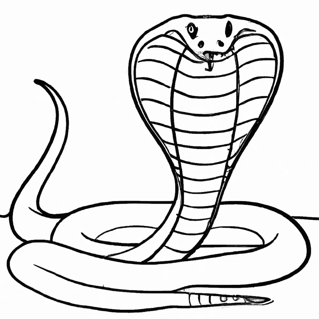 Desenho para pintar desenhos cobra