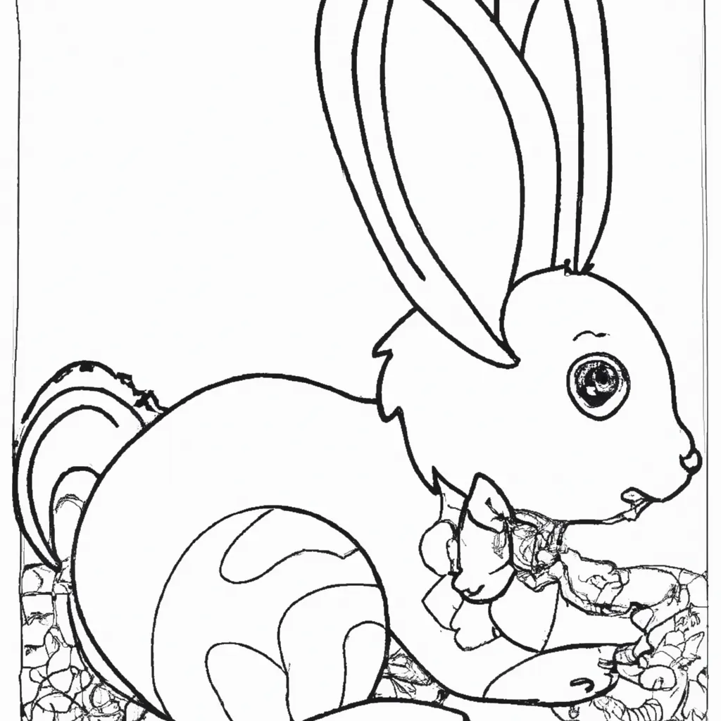 Desenho para pintar desenhos coelho rosa