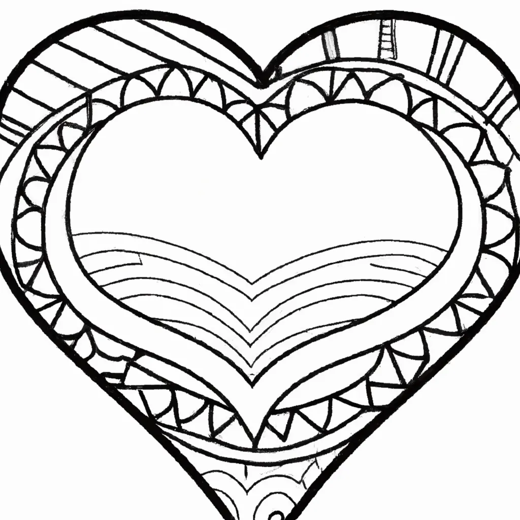 Desenho para pintar desenhos coracao