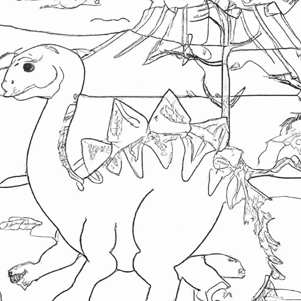 Desenho para pintar desenhos dinossauro