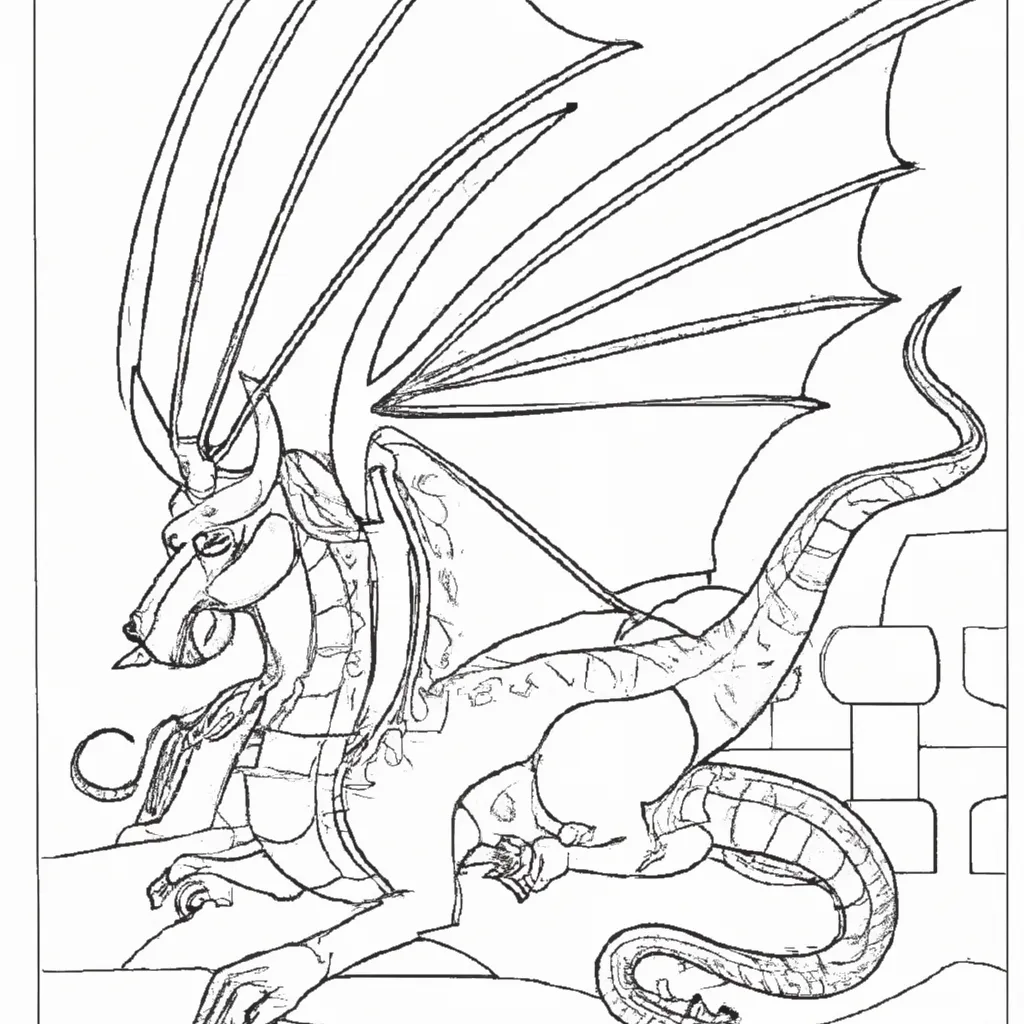 Desenho para pintar desenhos dragao