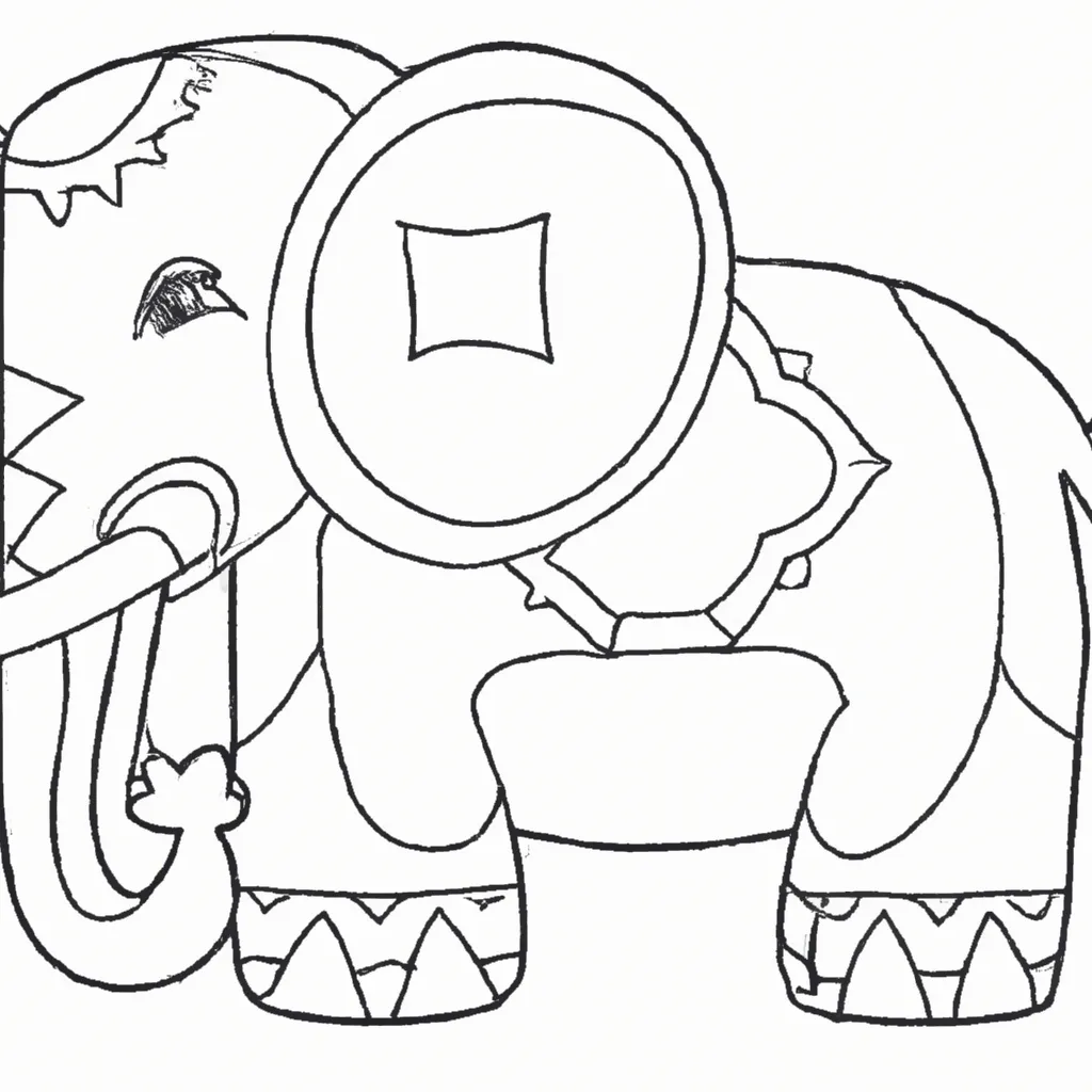 Desenho para pintar desenhos elefante arte infantil
