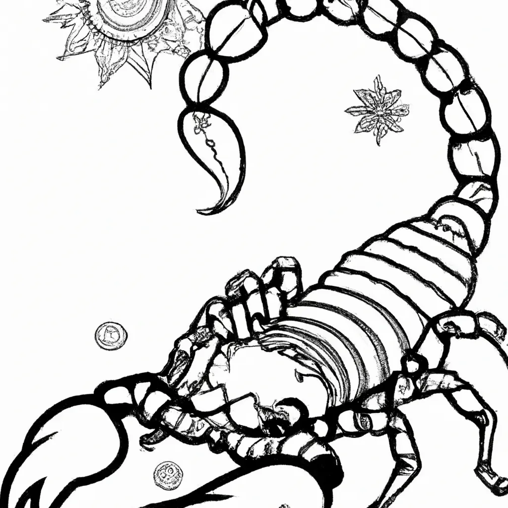 Desenho para pintar desenhos escorpiao