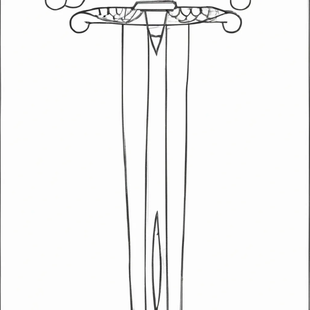 Desenho para pintar desenhos espada