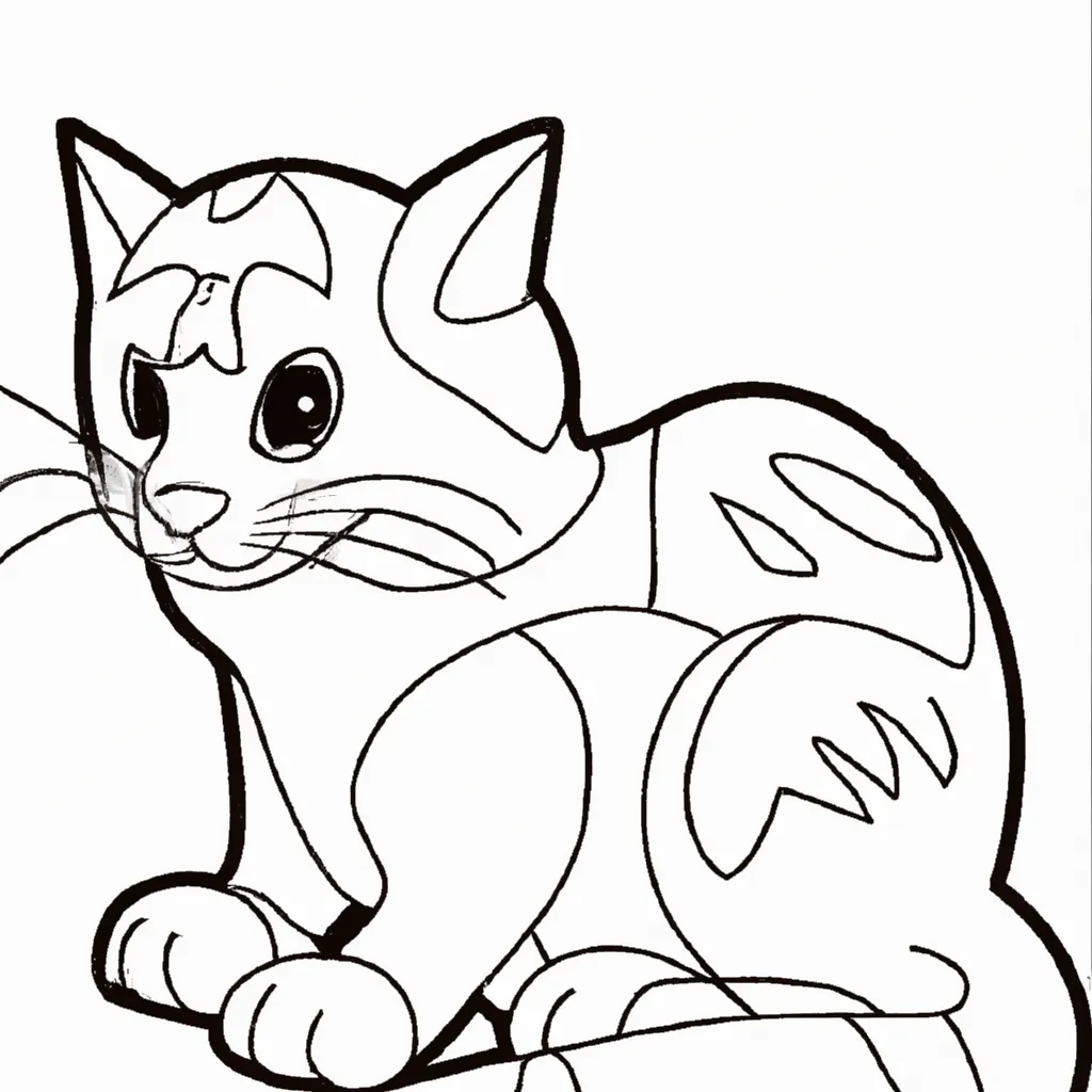 Desenho para pintar desenhos gato fofos felinos amigos