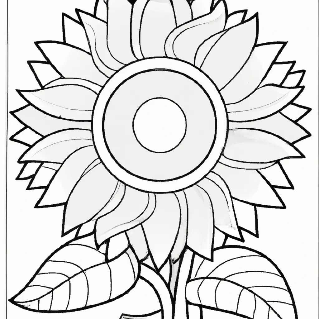 Desenho para pintar desenhos girassol flor sol
