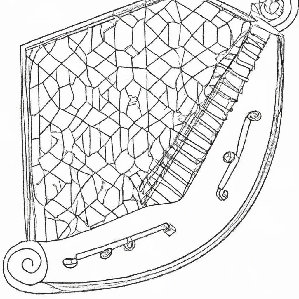 Desenho para pintar desenhos harpa arte instrumento musica