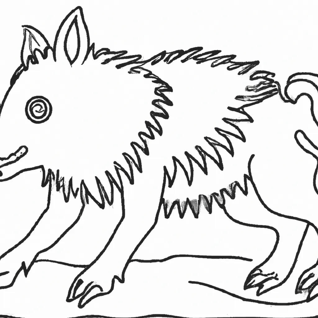 Desenho para pintar desenhos javali