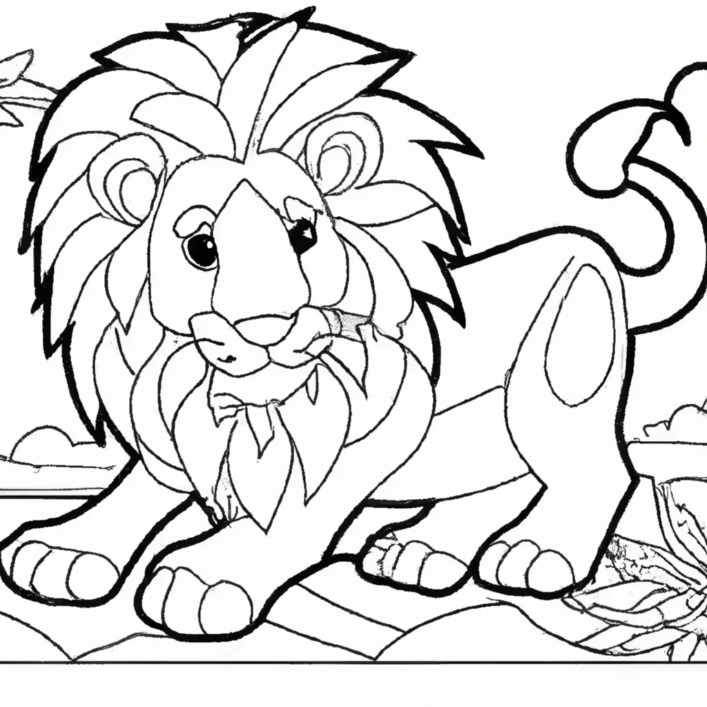 Desenho para pintar desenhos leao
