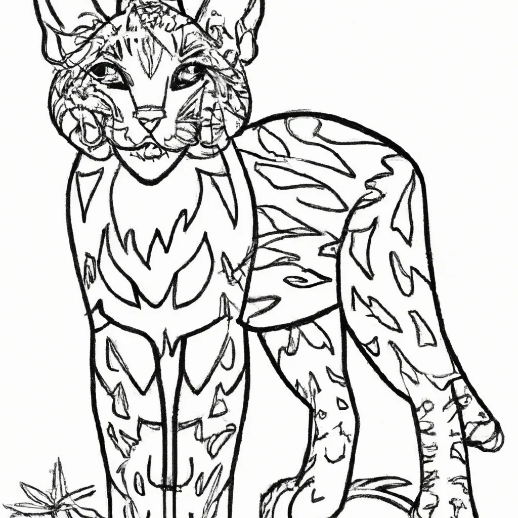 Desenho para pintar desenhos lince arte bichos fofos