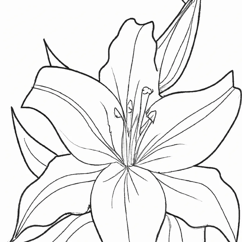 Desenho para pintar desenhos lirio