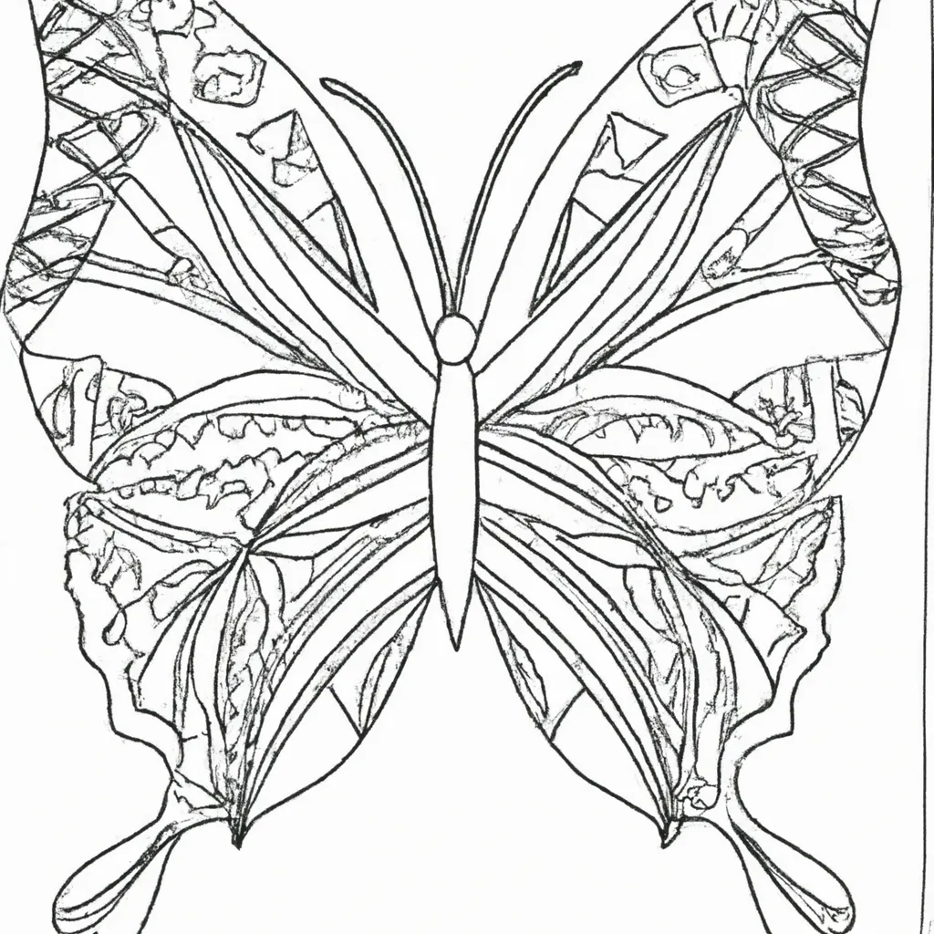 Desenho para pintar desenhos mariposa 1