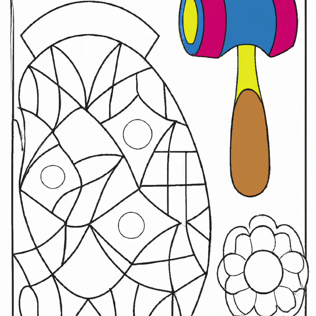 Desenho para pintar desenhos martelo