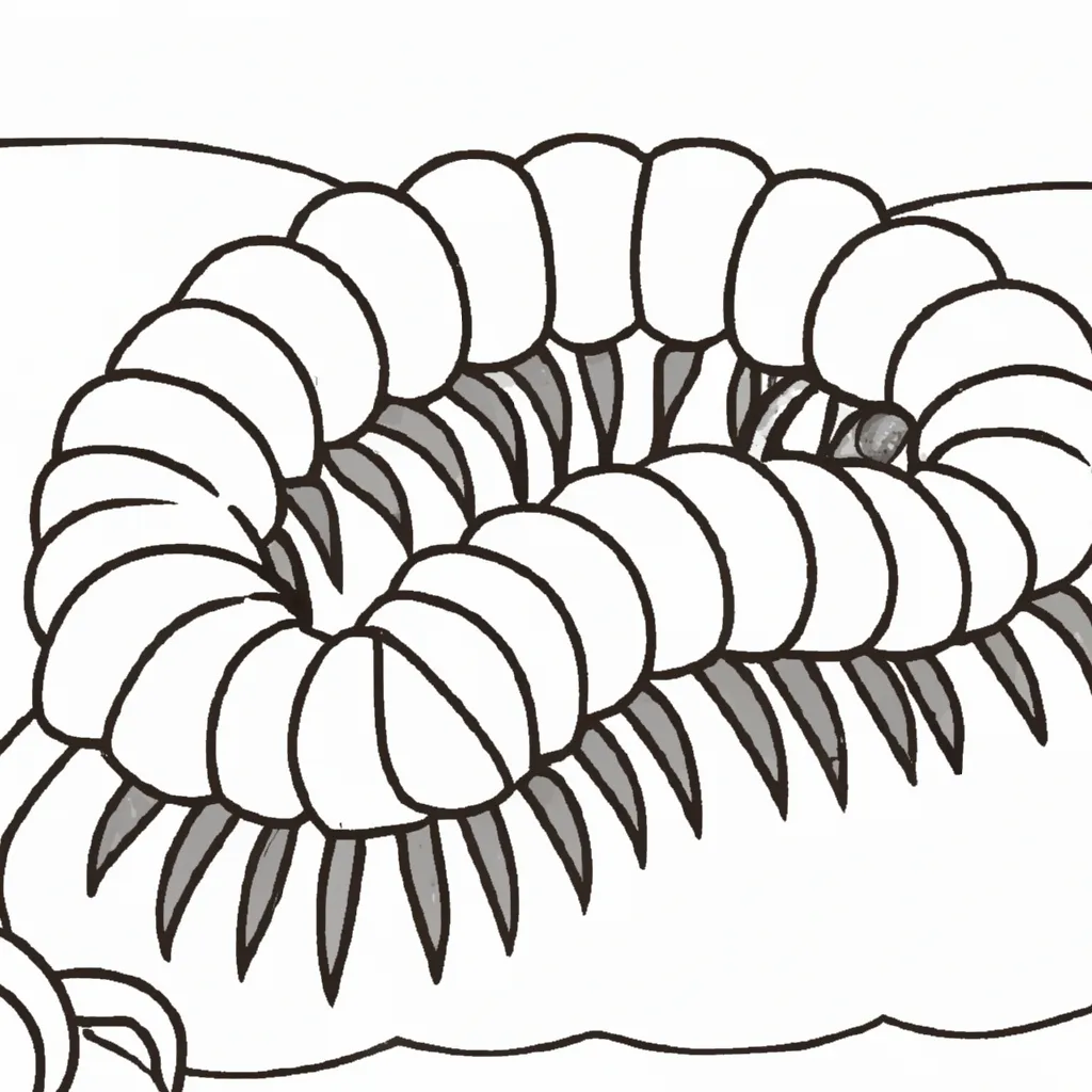 Desenho para pintar desenhos milipede