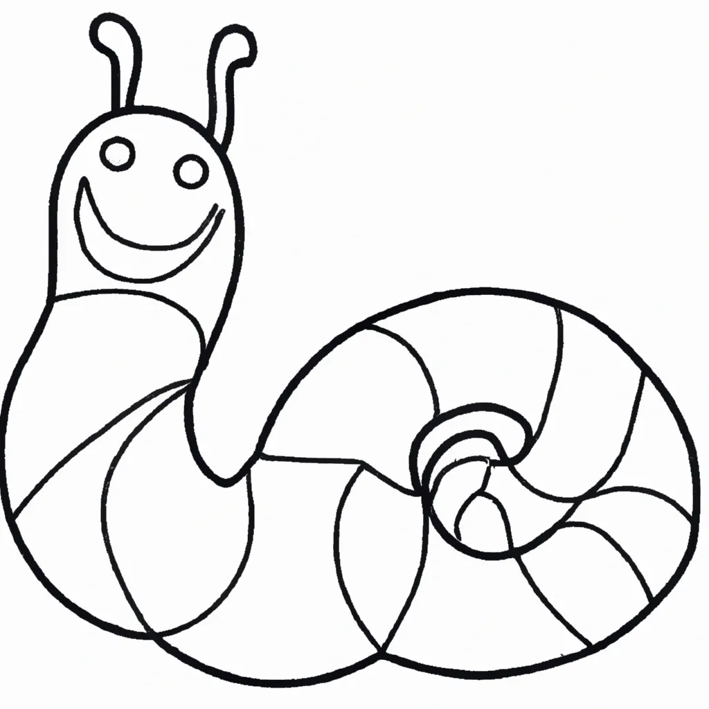 Desenho para pintar desenhos minhocas