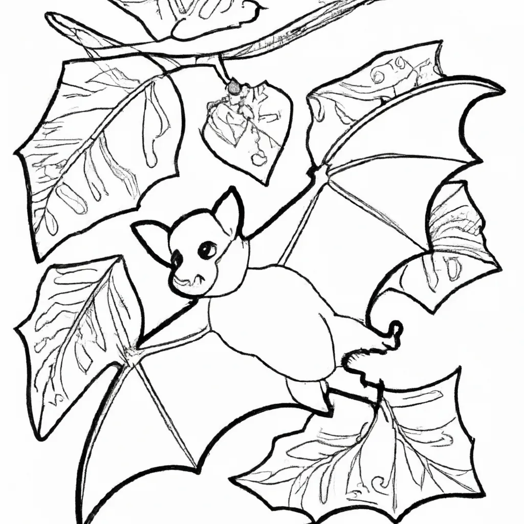 Desenho para pintar desenhos morcego