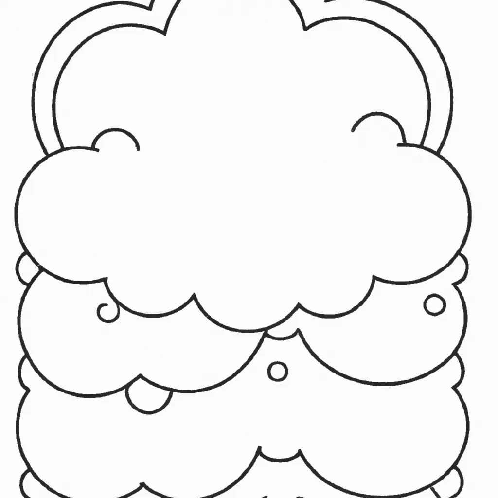 Desenho para pintar desenhos nuvem