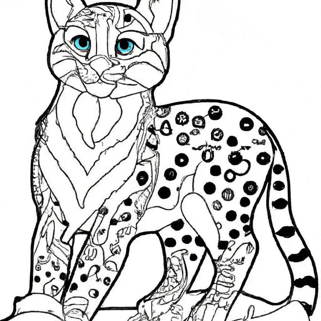 Desenho para pintar desenhos ocelote