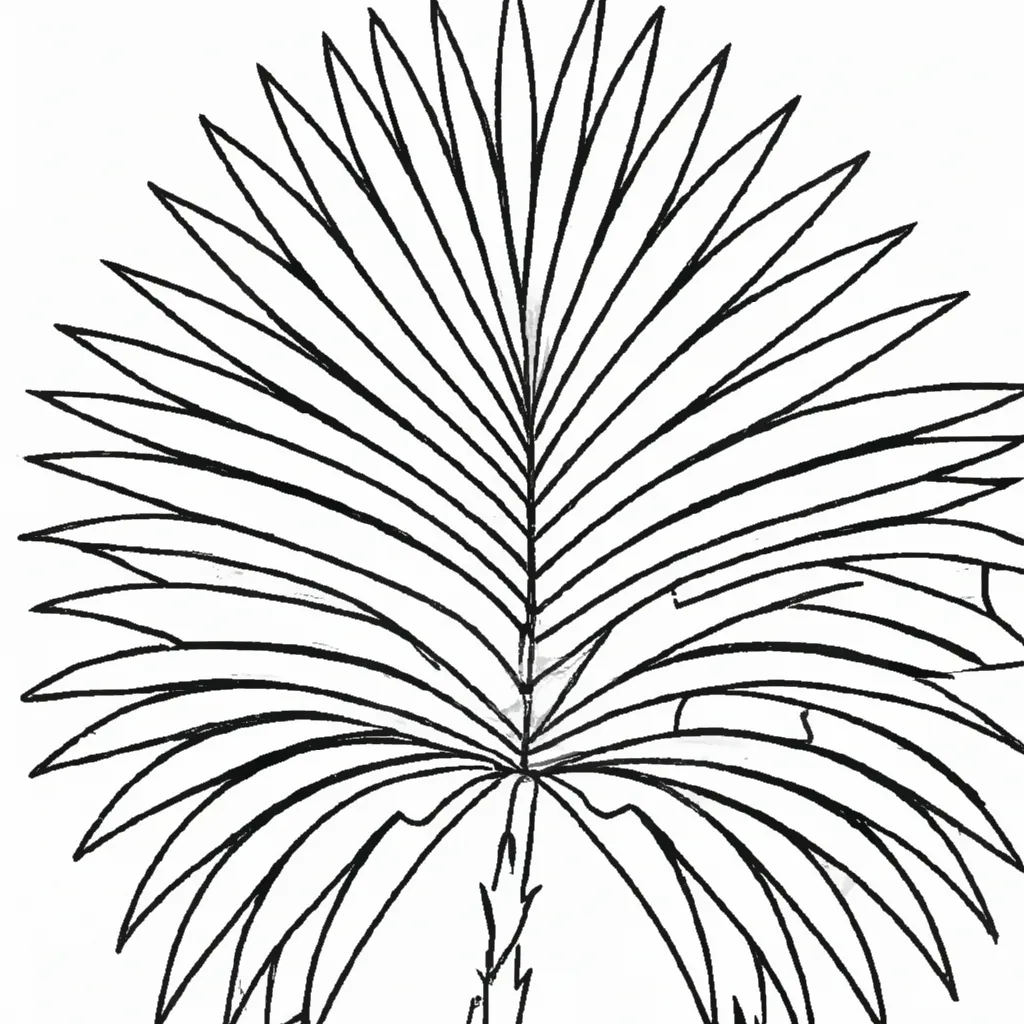 Desenho para pintar desenhos palmeira