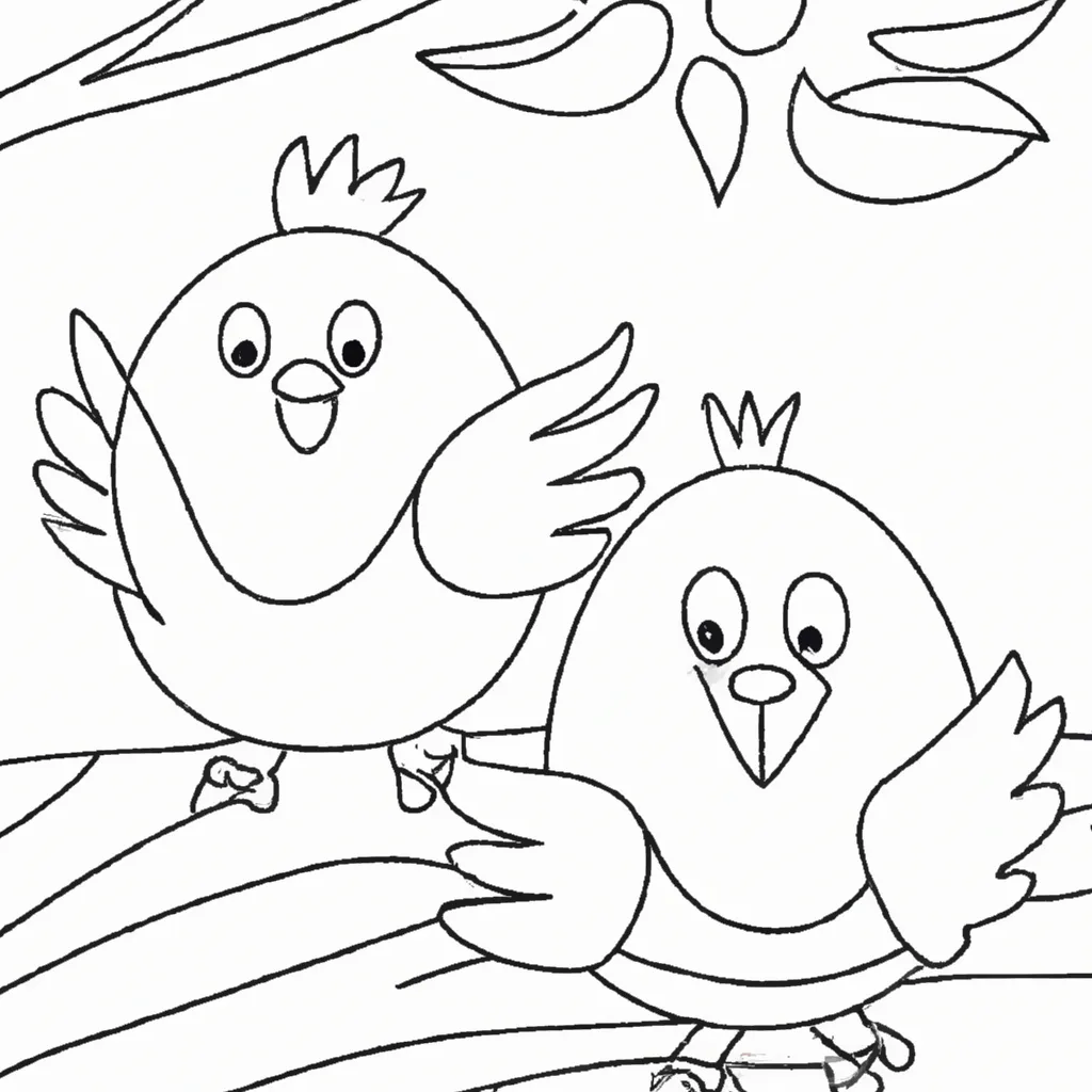 Desenho para pintar desenhos passarinhos arte natureza