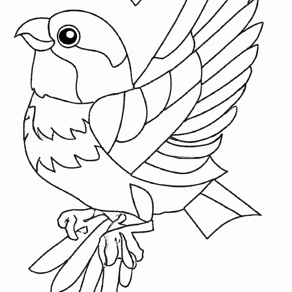 Desenho para pintar desenhos passaros 1