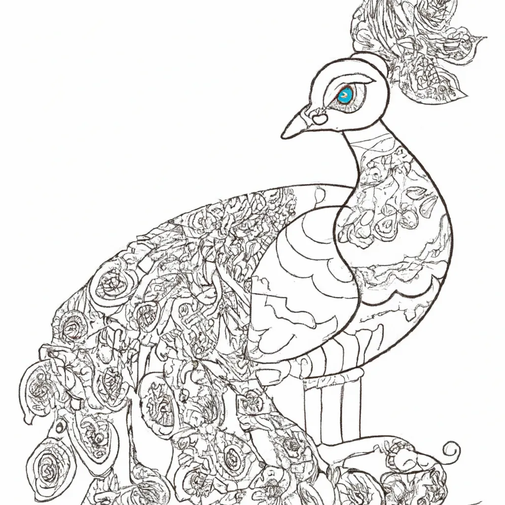Colorindo o Pavão: Desafio Divertido para Crianças! Desenho para pintar desenhos pavao arte bonita colorida