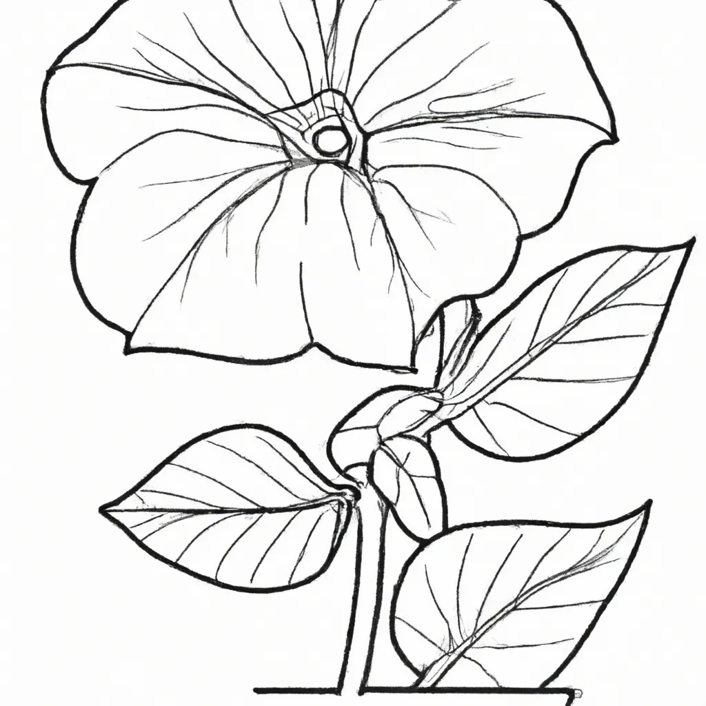 Desenho para pintar desenhos petunia