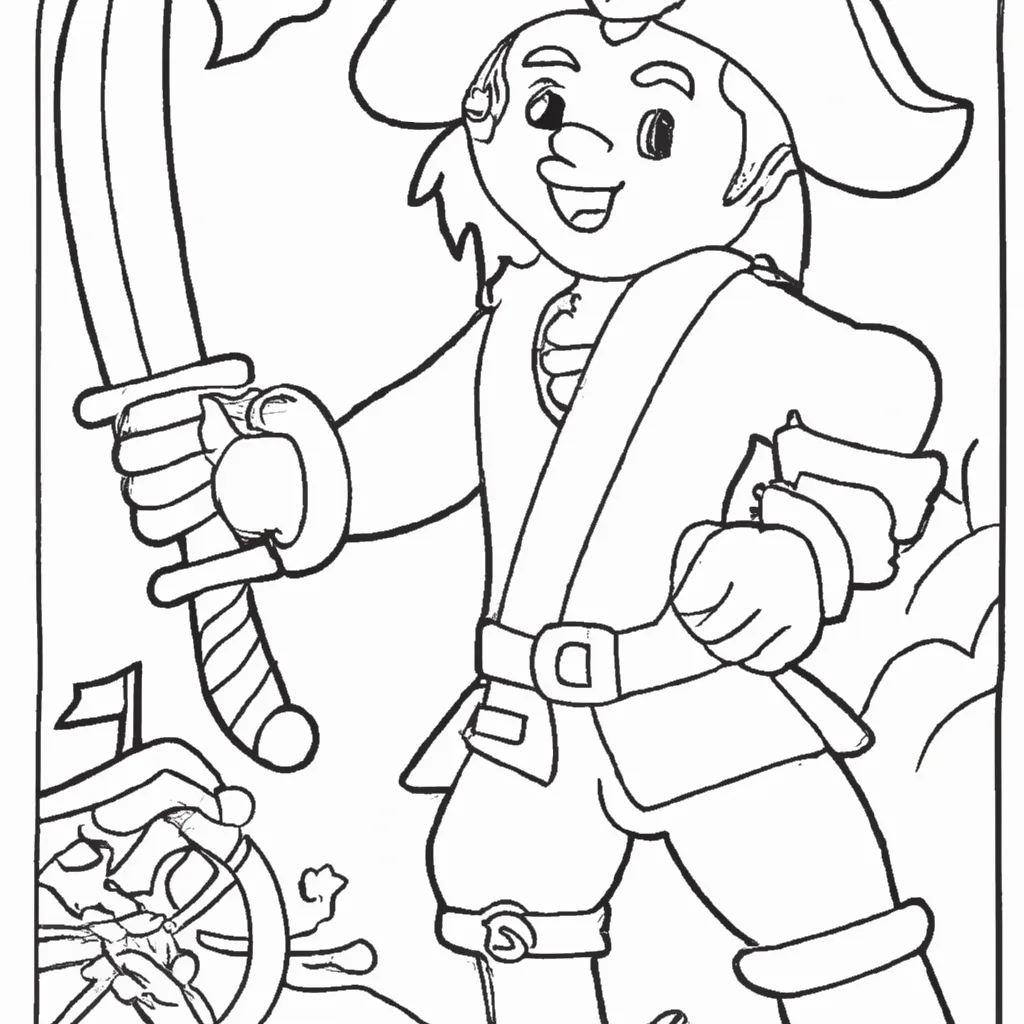 Desenho para pintar desenhos pirata