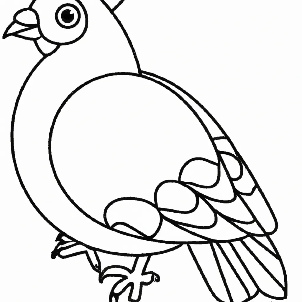 Desenho para pintar desenhos pomba