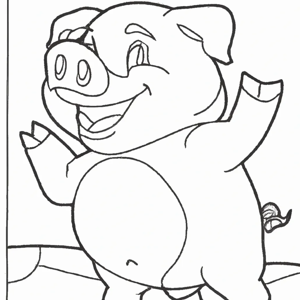 Desenho para pintar desenhos porco arte criativa divertida