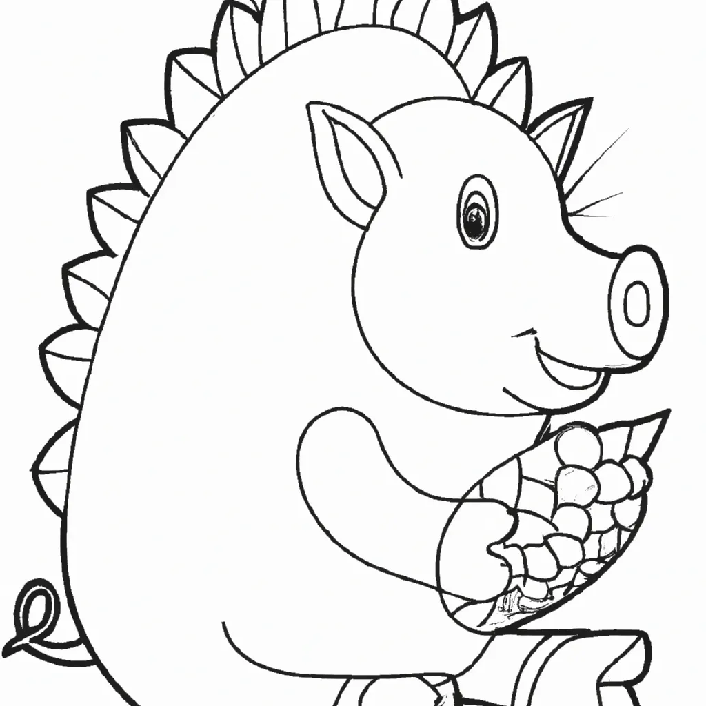 Desenho para pintar desenhos porco espinho