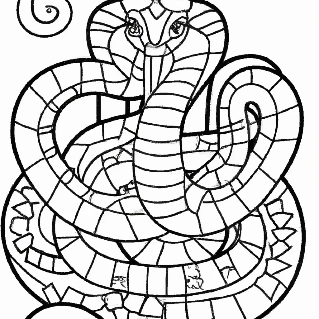 Desenho para pintar desenhos serpente