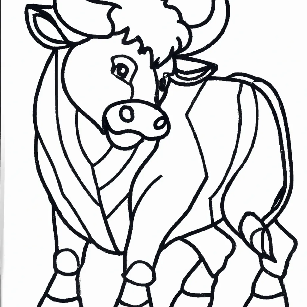 Desenho para pintar desenhos touro