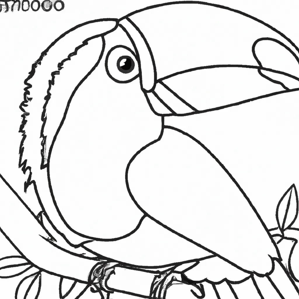 Desenho para pintar desenhos tucano