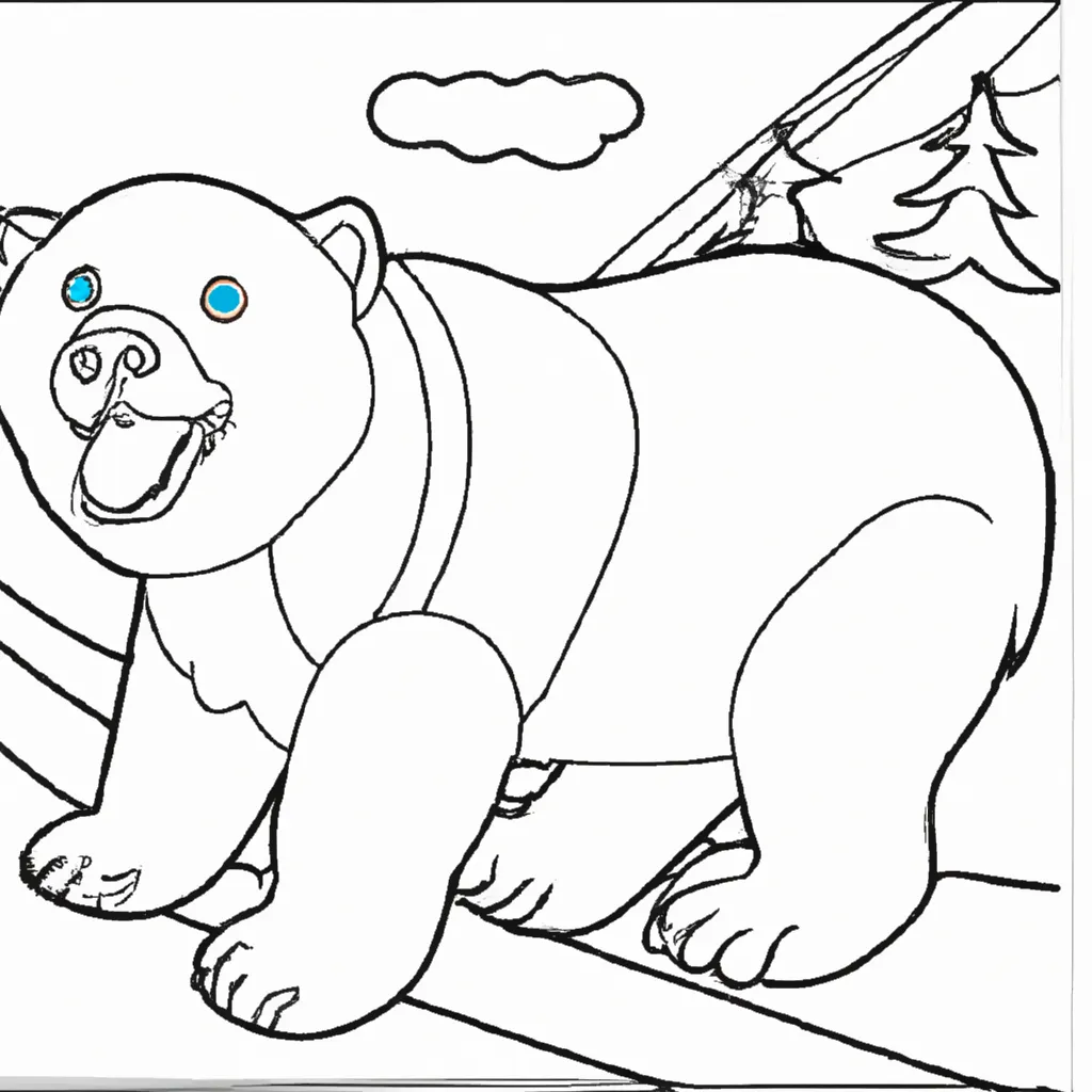 Desenho para pintar desenhos urso polar