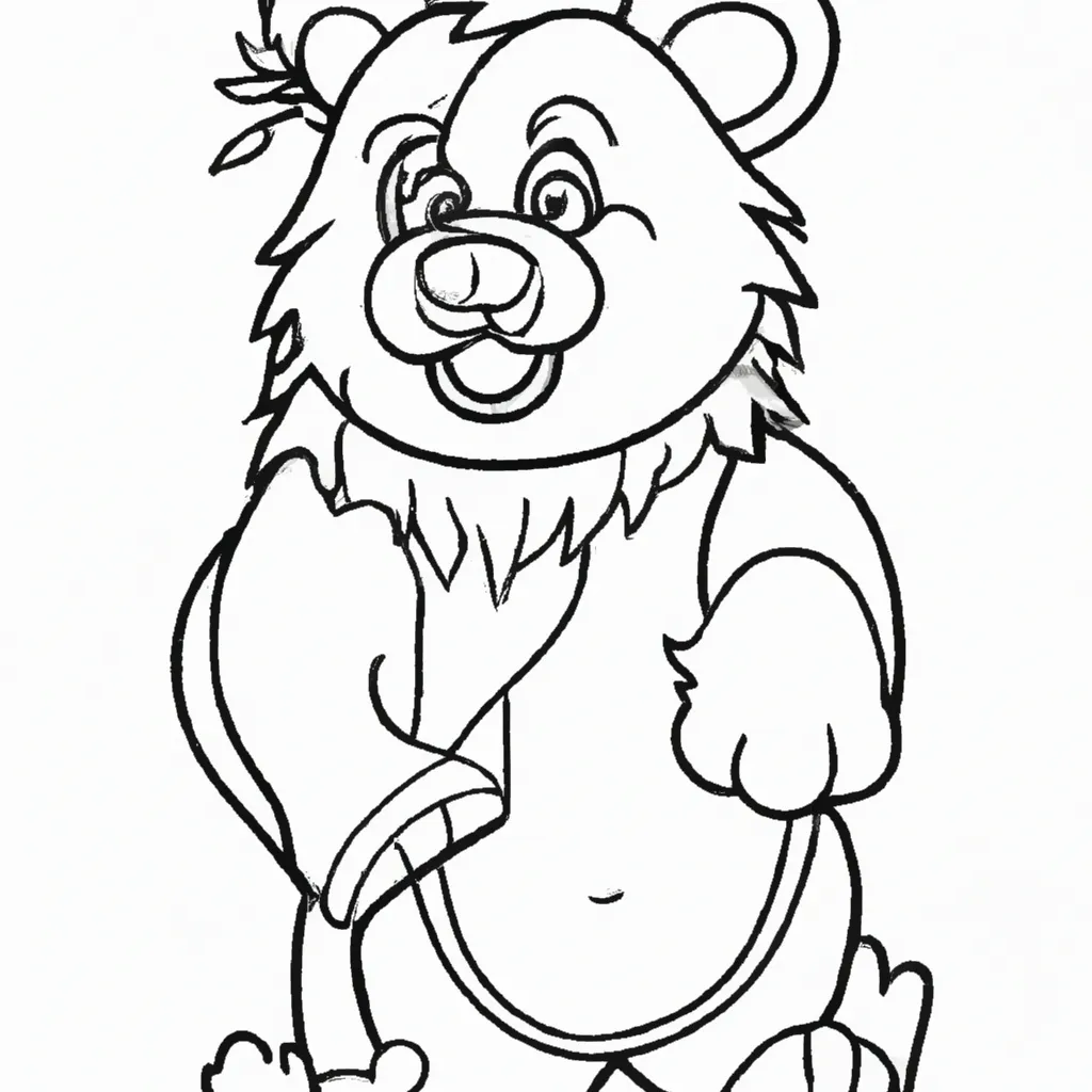 Desenho para pintar desenhos urso pt br