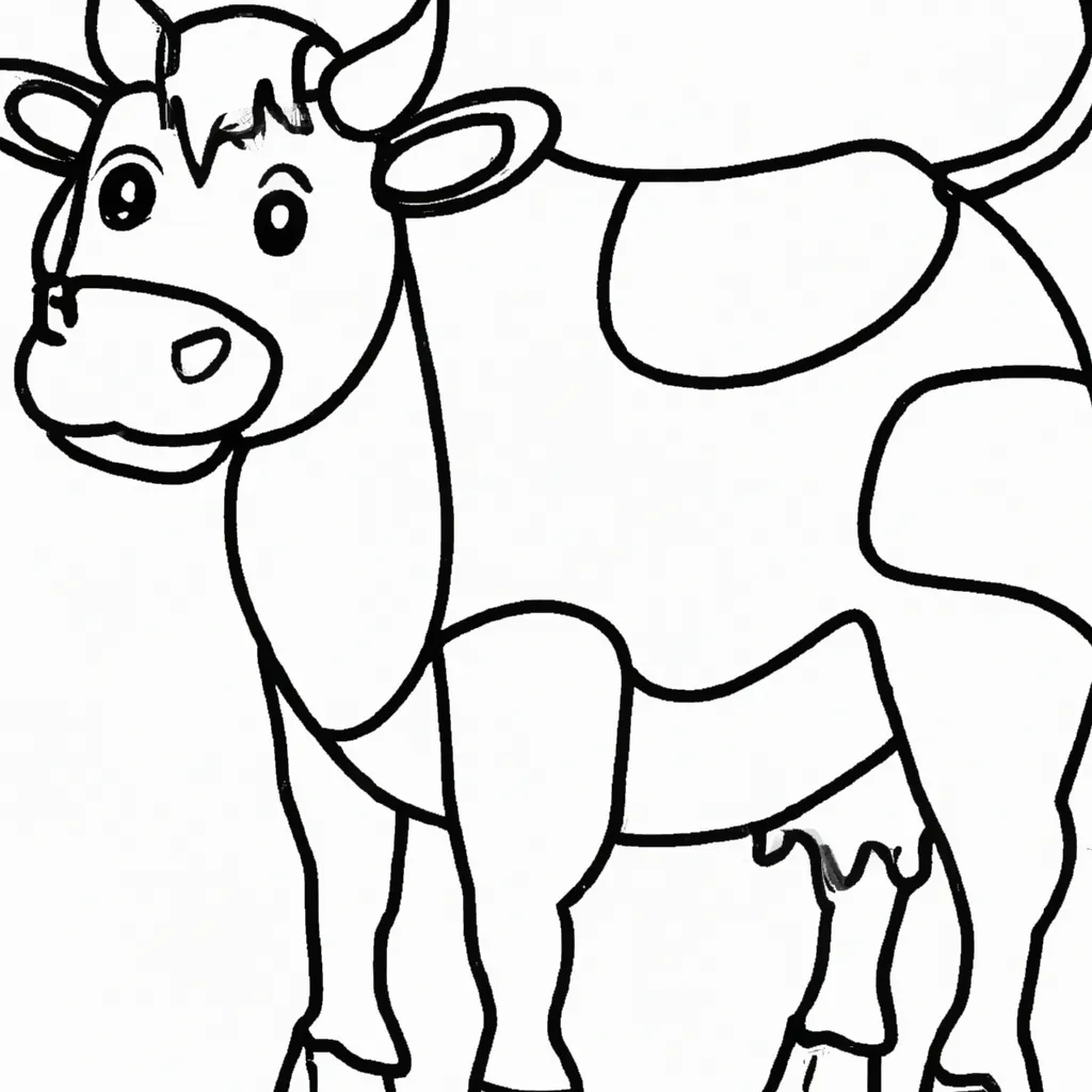 Desenho para pintar desenhos vaca