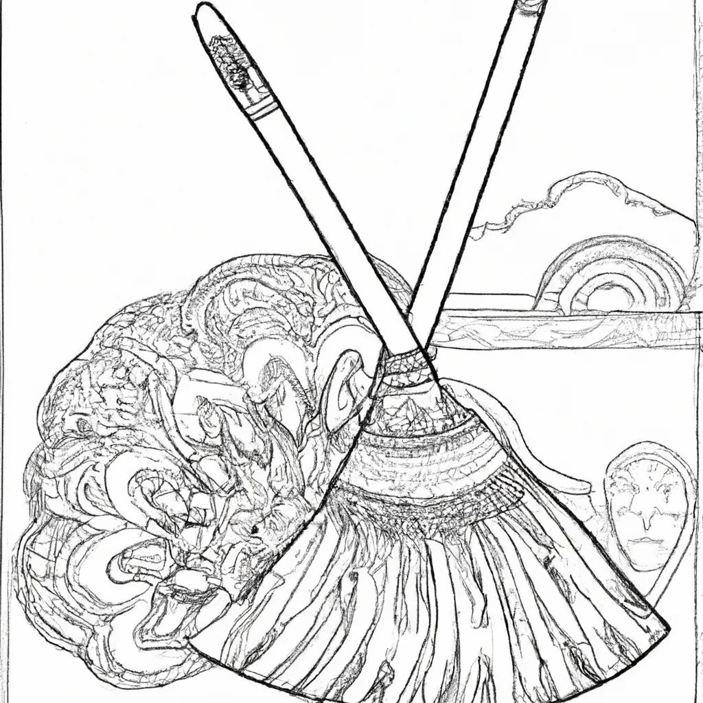 Desenho para pintar desenhos vassoura arte magica