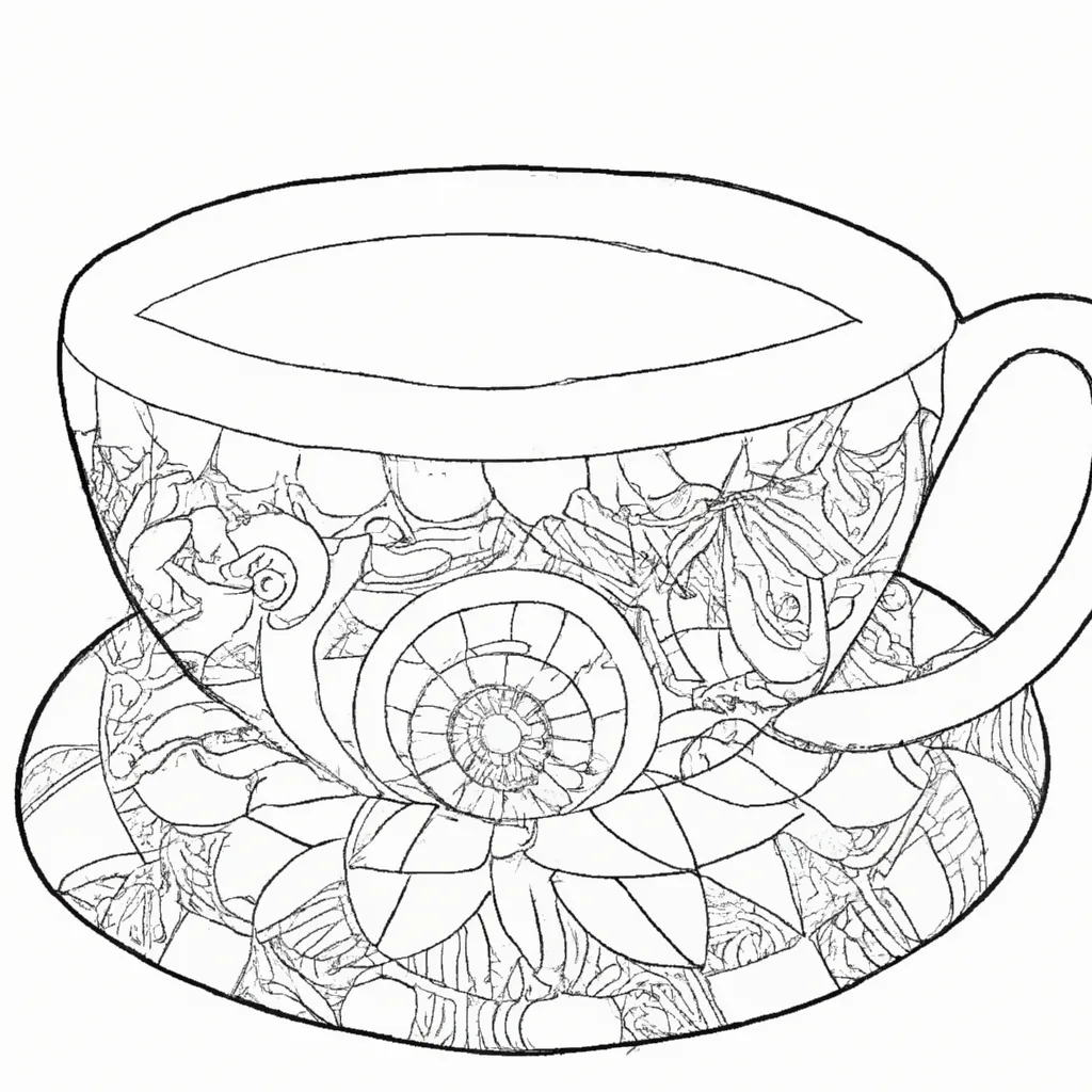 Desenho para pintar desenhos xicara criativos