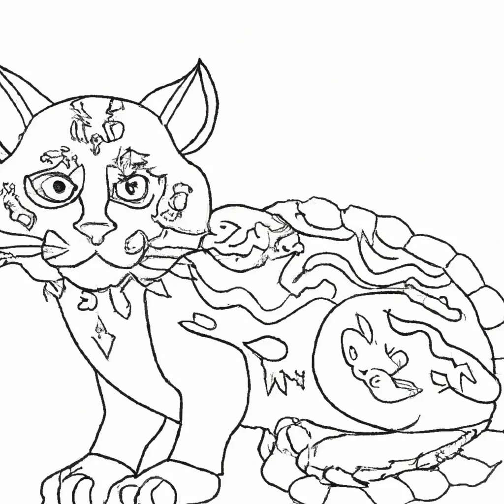 Aprenda a Colorir o Gato-Montês: Desenho Divertido para Todos! Desenho para pintar gato monte desenhos