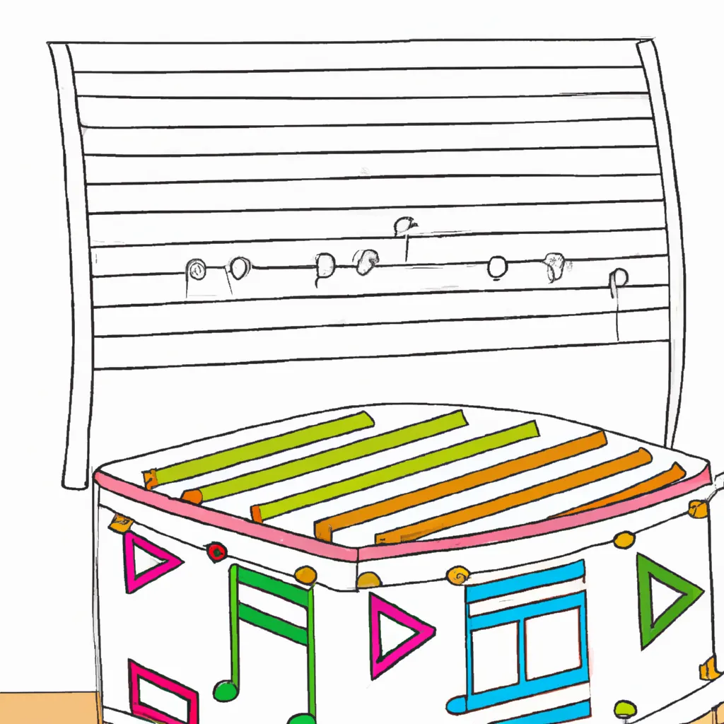Desenho sobre desenhar caixa musica