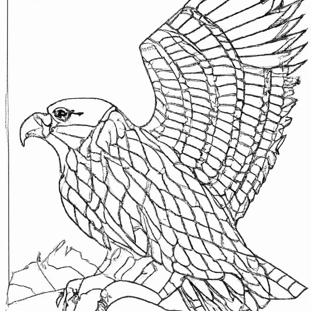 Desenho sobre desenho aguia mar ilustracao aquatica