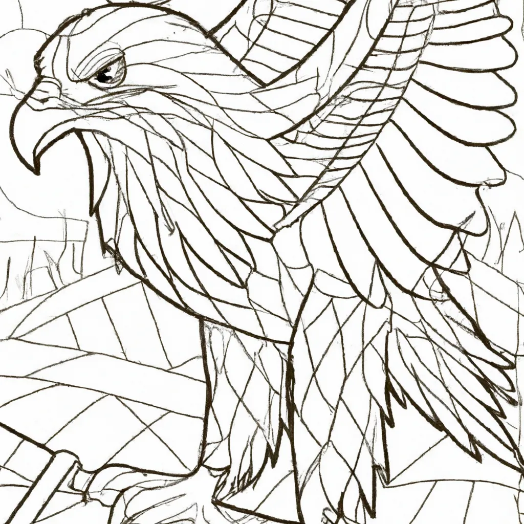 Colorindo um Águia-Real: Desafio de Desenho para Crianças! Desenho sobre desenho aguia real